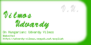 vilmos udvardy business card